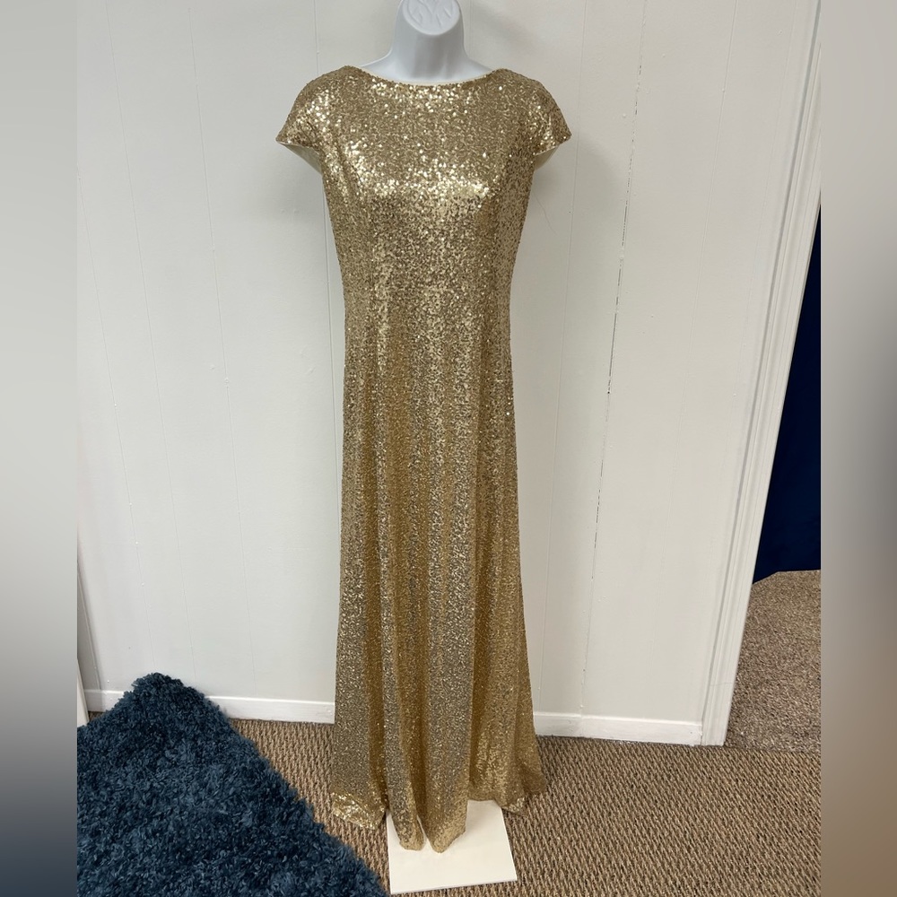 Gold Sequin Formal Dress Size 8